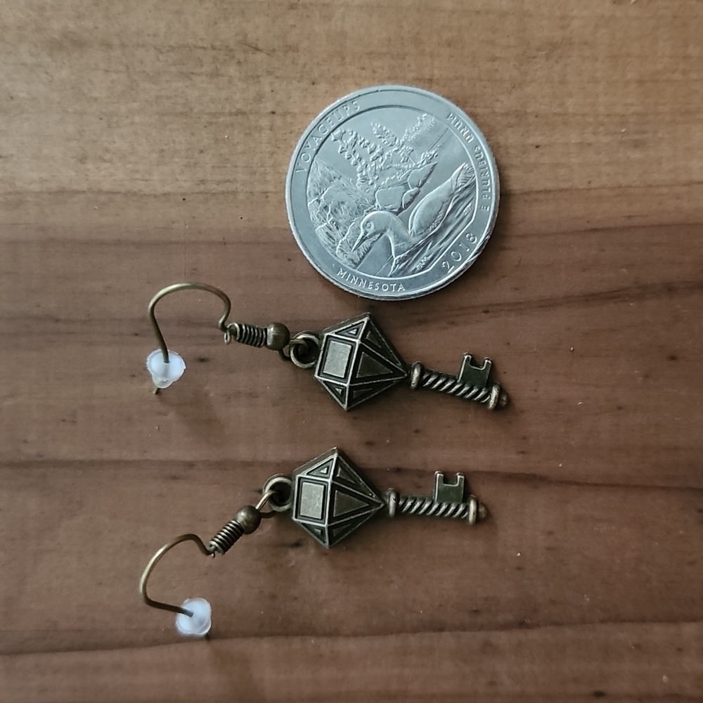 Vintage Key Earrings